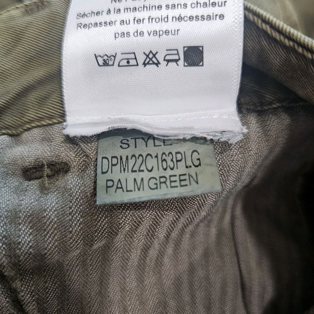 Dear John Denim Cargo Palm Green Olive Pants Joggers Womenes Size 27 NWT - Picture 8 of 11